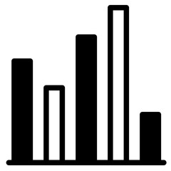 bar chart solid line icon