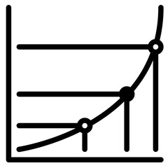 graph solid line icon