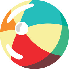 Beach ball fun in summer