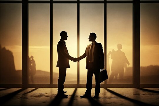 Gesch&auml;ftstreffen mit Handschlag
