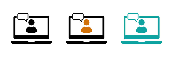 Video conference vector icons