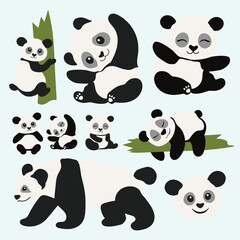 set of panda