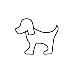 Silhouette of dog on white background