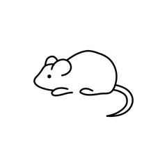 Small mouse on white background