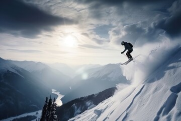 Get Your Adrenaline Pumping with Extreme Winter Sports, Extreme Ski Jumping, GENERATIVE AI