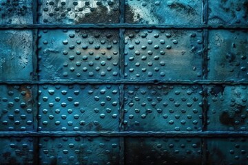 detailed texture of a metal surface with visible rivets. Generative AI