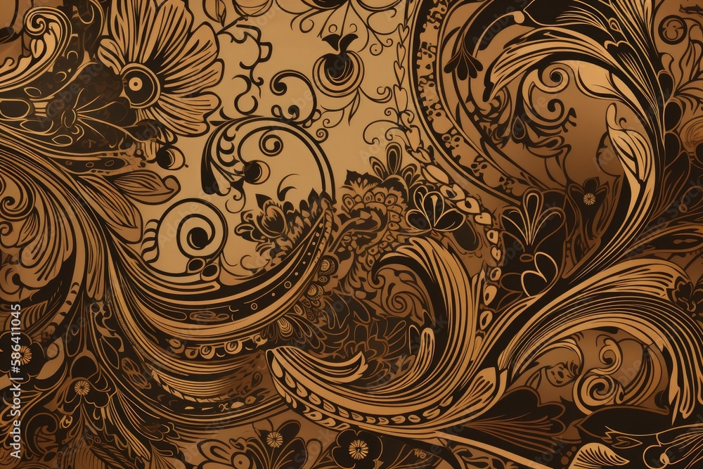 Poster detailed wall pattern in a close-up view. generative ai