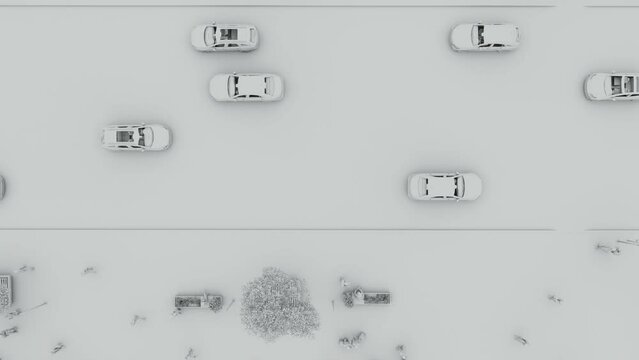 Top viwe Urban traffic