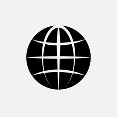 Globe Icon. Earth, World Symbol for Design, Presentation, Website or Apps Elements – Vector. 