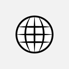 Globe Icon. Earth, World Symbol for Design, Presentation, Website or Apps Elements – Vector. 