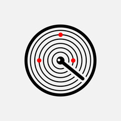 Radar Icon - Vector, Sign and Symbol for Design, Presentation, Website or Apps Elements