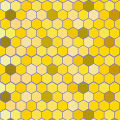 Yellow hexagons pattern on a yellow background.