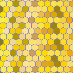 Yellow hexagons pattern on a yellow background.