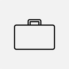 Briefcase Icon. Business, Office Bag Symbol - Vector.