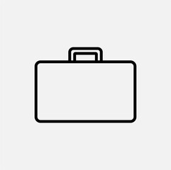 Briefcase Icon. Business, Office Bag Symbol - Vector.