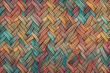 vibrant and colorful woven texture background. Generative AI