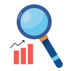 examining financial chart with magnifier