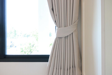 Rope curtain, gray curtain With white light curtain