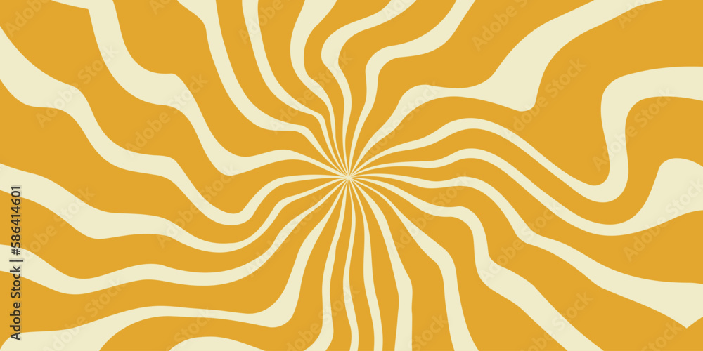Poster trippy spiral wavy lines background. psychedelic radial burst wallpaper. linear sunburst swirl. twis