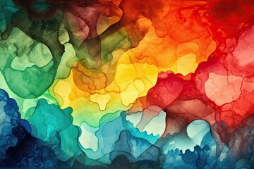 colorful smoke rainbow painting. Generative AI