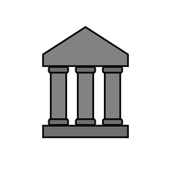 Bank icon on white.