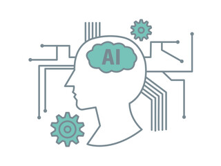 人工知能とテクノロジーをイメージしたイラスト