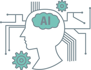 人工知能とテクノロジーをイメージしたイラスト