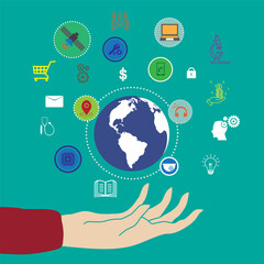 Illustrations for business, online shopping, finance, social media, communication, creative applications. Set of flat design concept icons for secure online shopping and data protection.