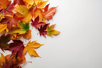 pile of vibrant autumn leaves. Generative AI