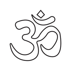 hinduism symbol icon outline