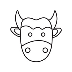 cow icon outline 