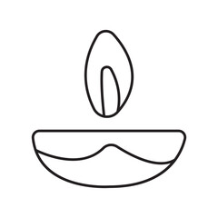oil lamp icon outline 