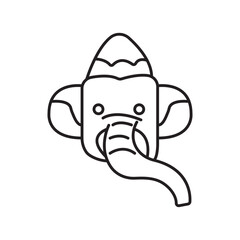 elephant icon outline