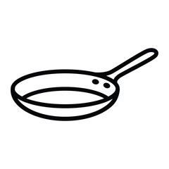 Frying pan icon vector on trendy design