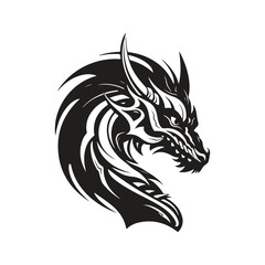 dragon, vector concept digital art, hand drawn illustration