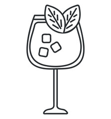 cocktail icon isolated