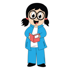 cute girl cartoon illustration graphic