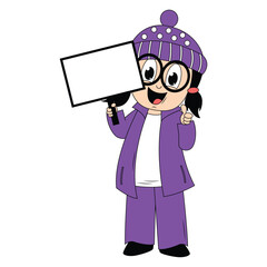 cute girl cartoon illustration graphic