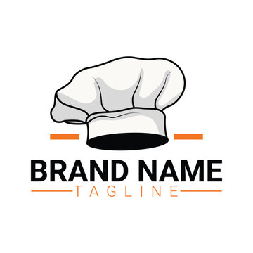 Chef food restaurant brand identity logo design vector template
