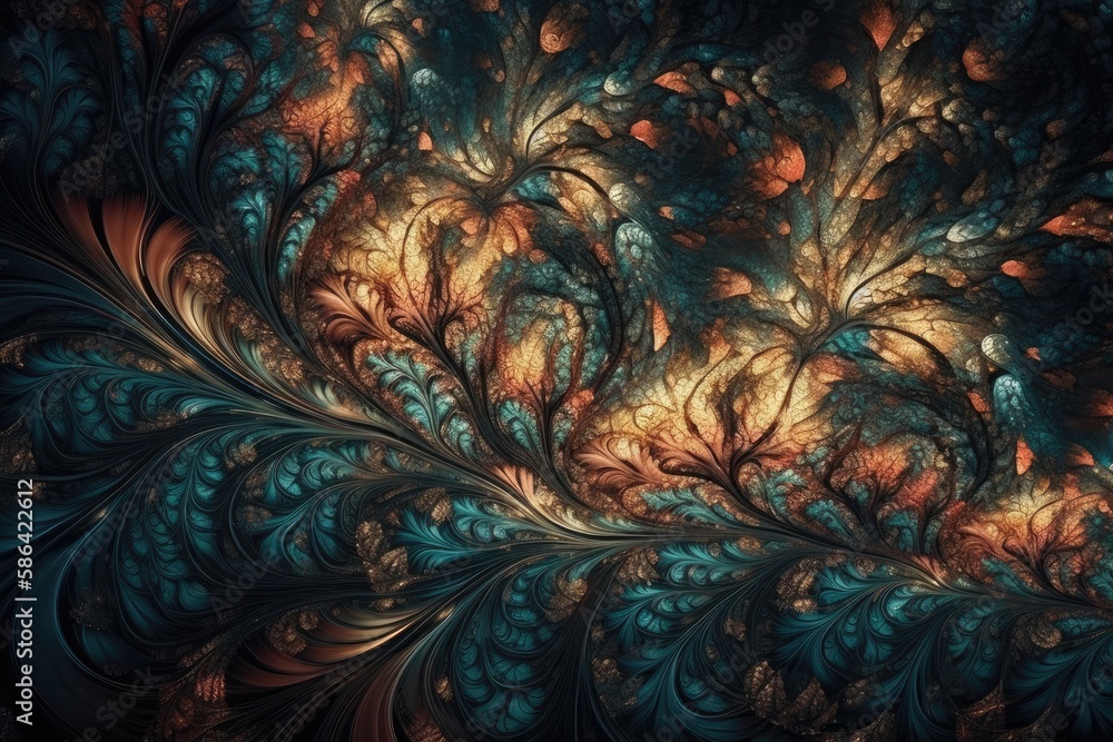 Poster an elaborate and complex digital design. generative ai