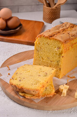 Smoke Beef Pillow Loaf Cake isolated on white background 