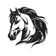 Obraz premium horse, vector concept digital art, hand drawn illustration