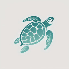 cute turtle logo. Generative AI