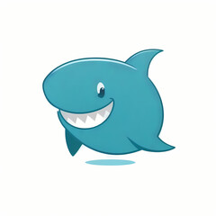 Obraz premium cute shark logo. Generative AI