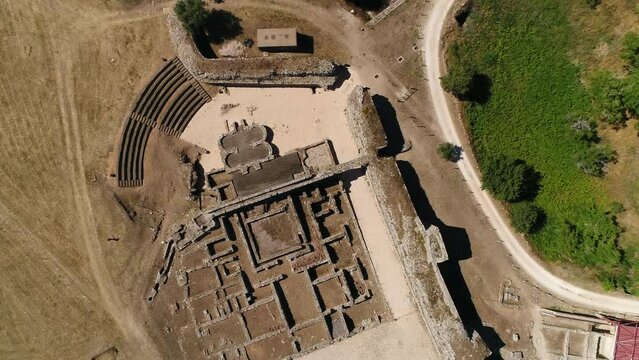 Aerial view of the Roman City Ruins. Conimbriga, Portugal