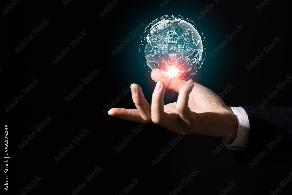 Poster digital transformation change management, internet of things. new technology big data and business p