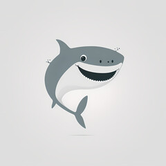 Fototapeta premium cute shark logo. Generative AI