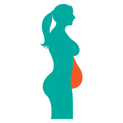woman belly fat
