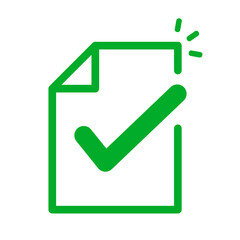 File icon with pop check mark. Vector.