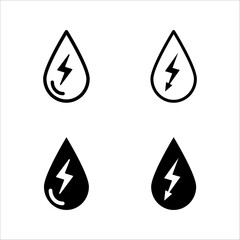 Hydropower Icon Logo Design Vector Template Pixel Perfect Sign And Symbol Illustration, on white background, eps 10.